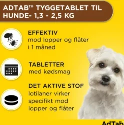 AdTab til hunde 1,3 til 2,5 kg