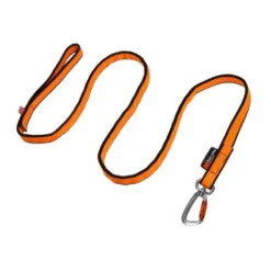 Non-stop Dogwear Bungee Leash, Black/orange