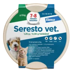 Seresto VET flåt- og loppehalsbånd, kat/hund under 8 kg