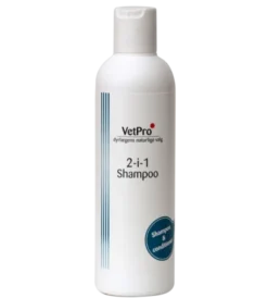 VetPro 2-i-1 shampoo til hund og kat