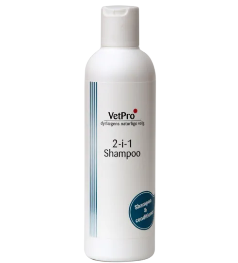 VetPro 2-i-1 shampoo til hund og kat